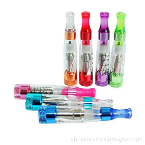 Electronic cigarette atomizers, CE4, clear, colorful, with crystal tip
